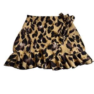 SHEIN cheetah print wrap skirt